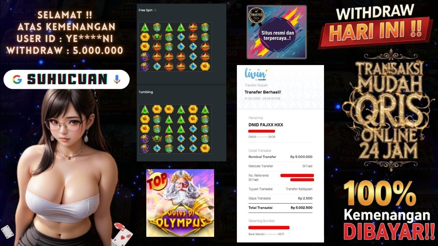 SUHUCUAN JACKPOT SLOT GATES OF OLYMPUS